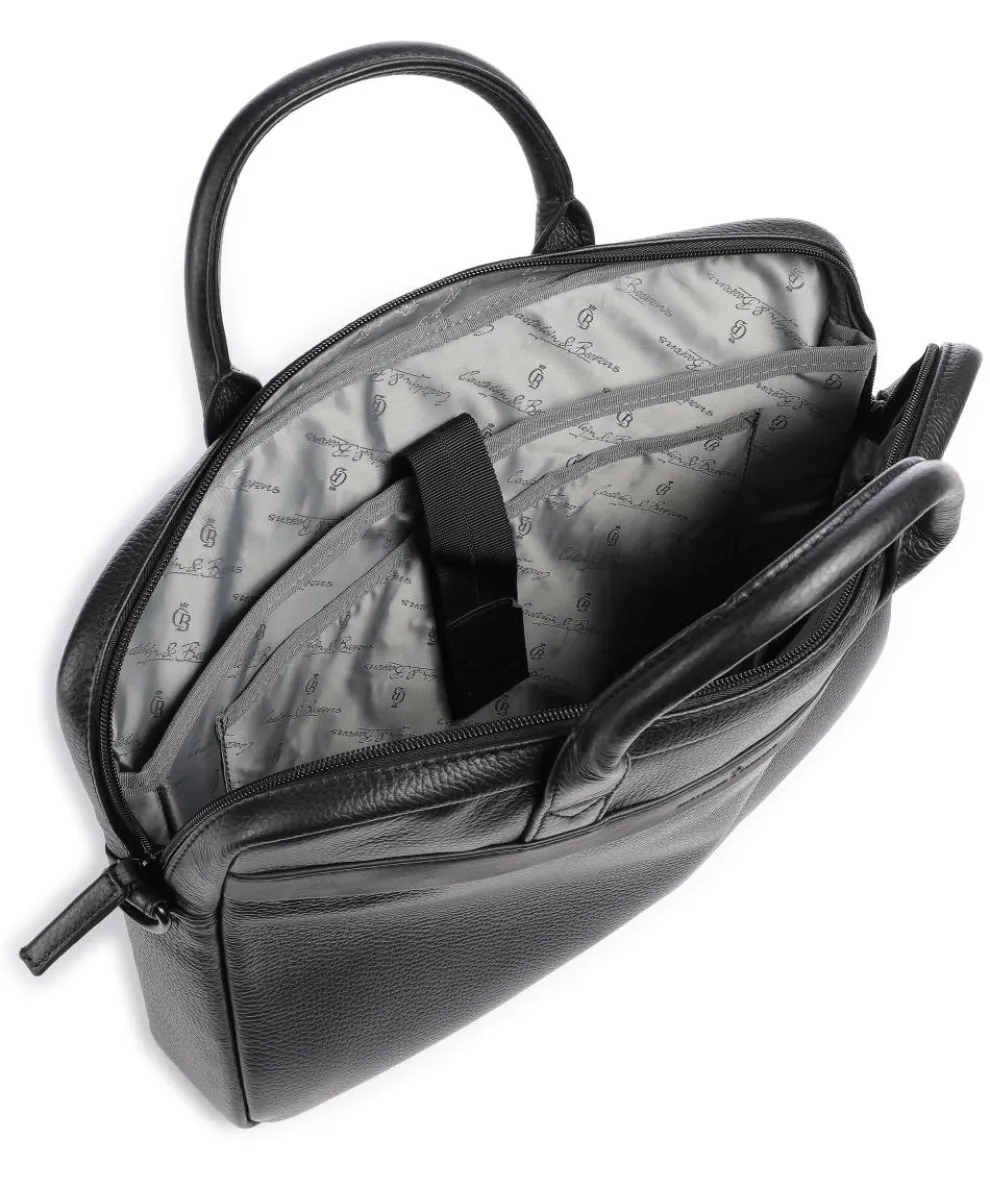 Onyx Chris RFID Aktentasche 15″ genarbtes Leder schwarz