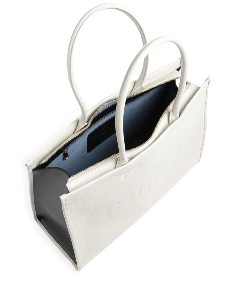 Opportunity L Shopper genarbtes Leder elfenbein