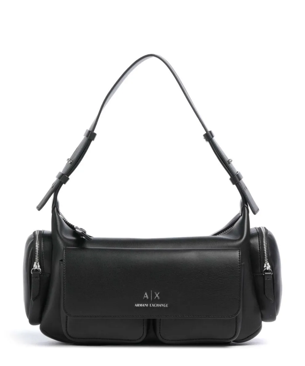 Rachel M Schultertasche Lederimitat schwarz