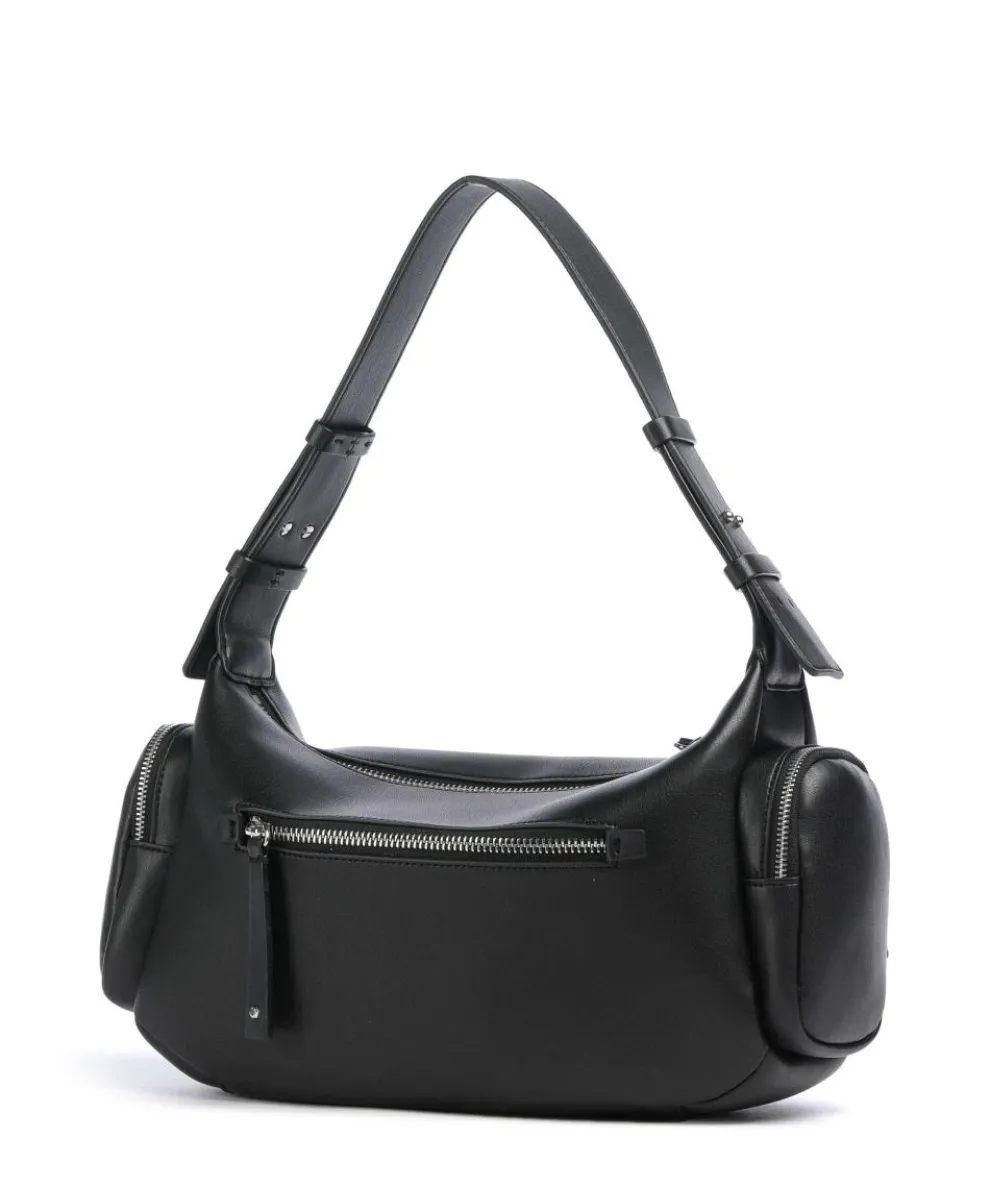 Rachel M Schultertasche Lederimitat schwarz