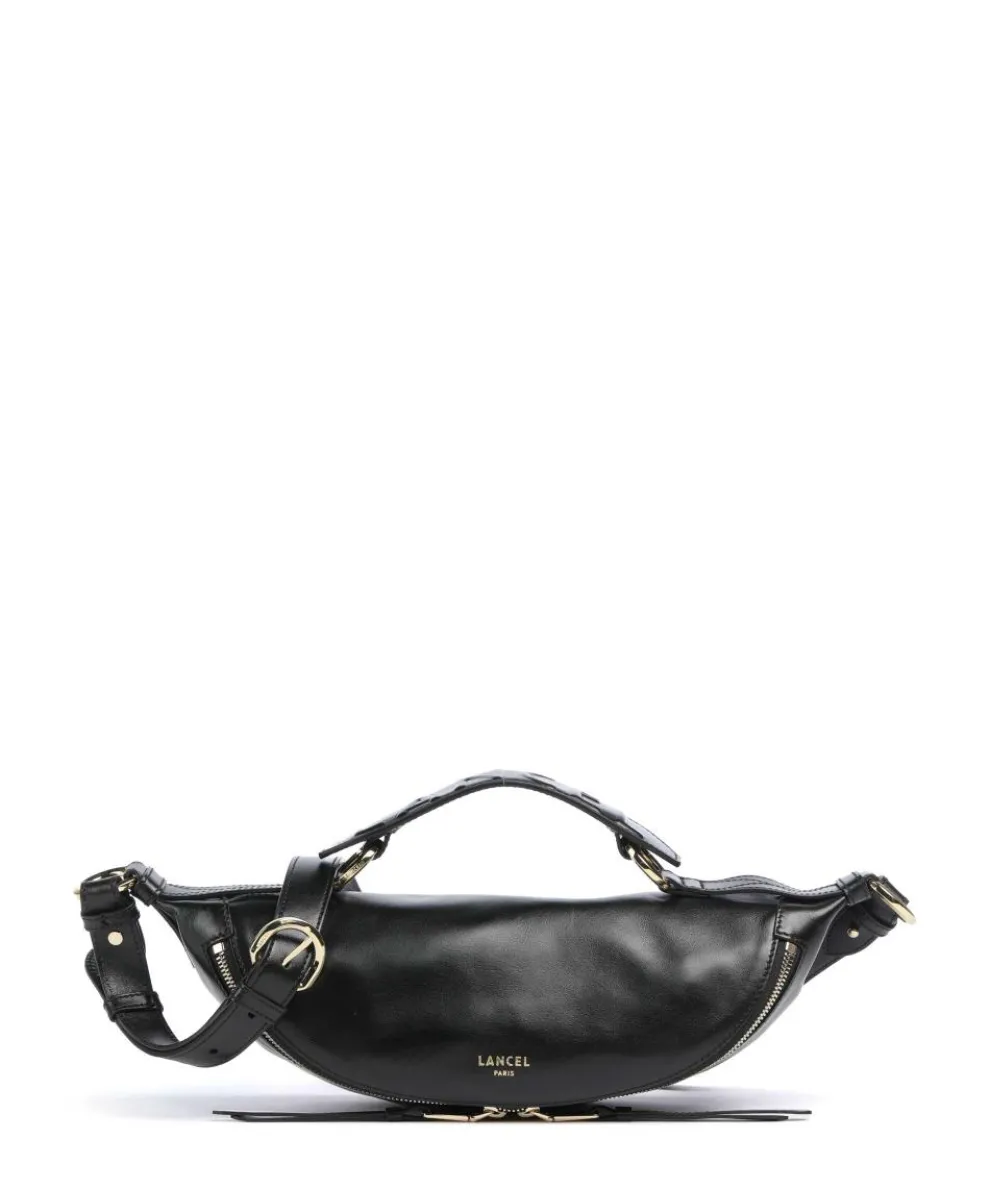 Origami S Umhängetasche fein genarbtes Rindsleder schwarz