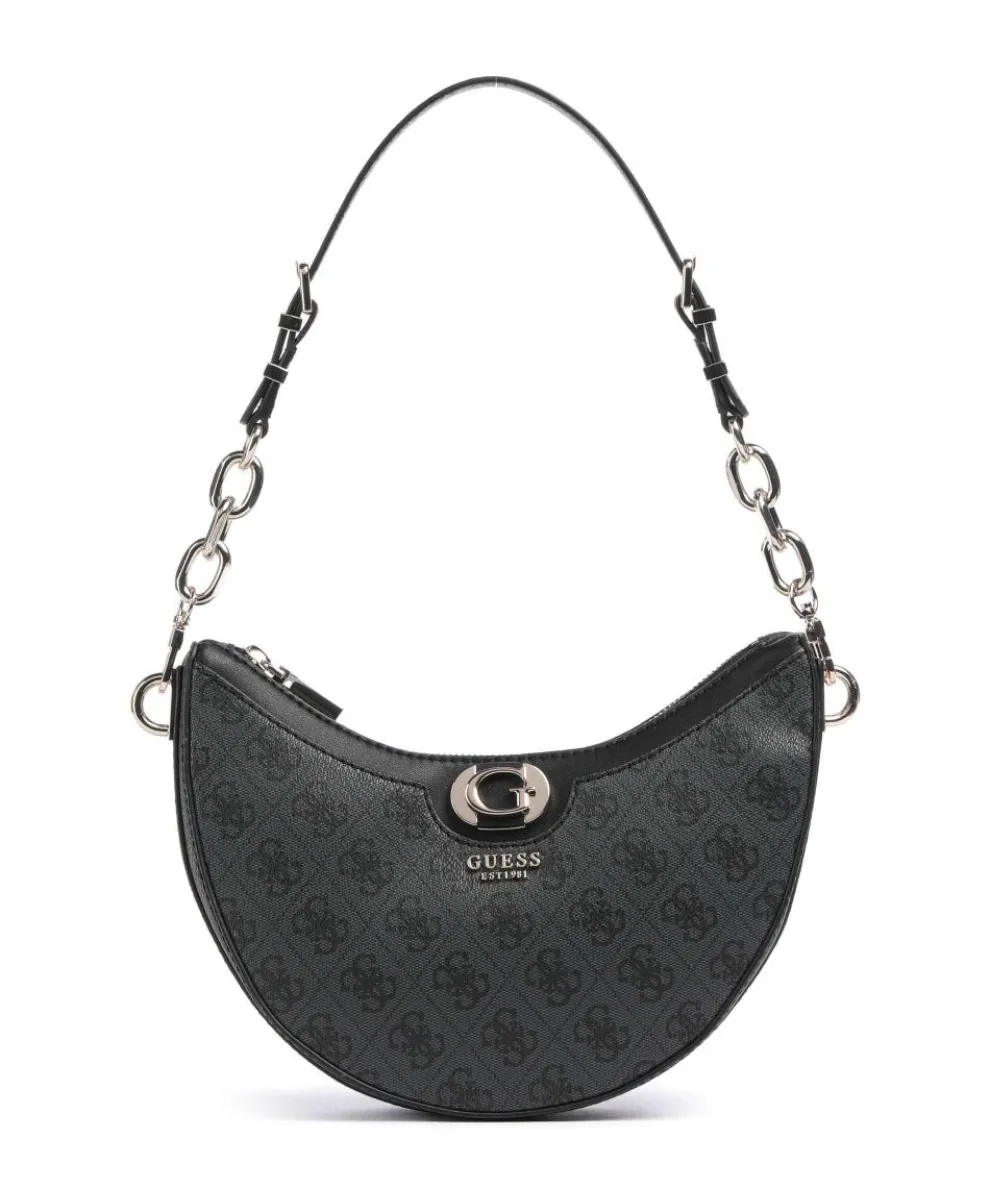 Orlina 4G Logo Schultertasche Lederimitat anthrazit