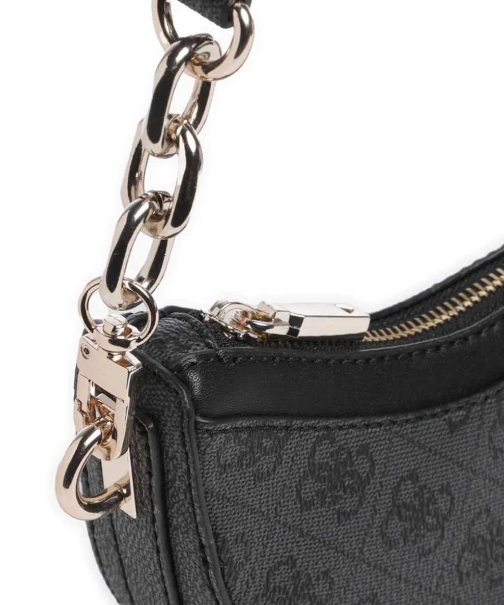 Orlina 4G Logo Schultertasche Lederimitat anthrazit