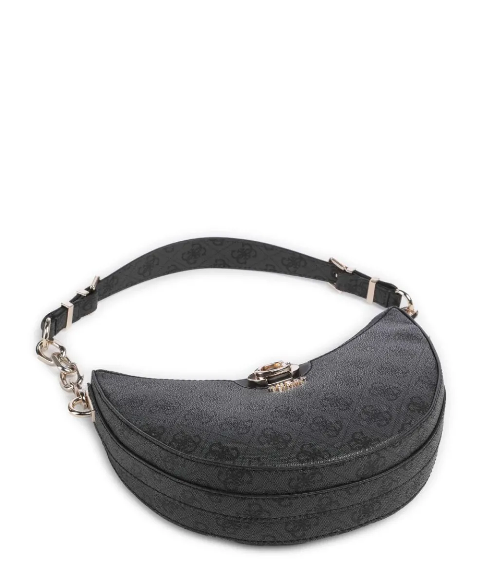 Orlina 4G Logo Schultertasche Lederimitat anthrazit