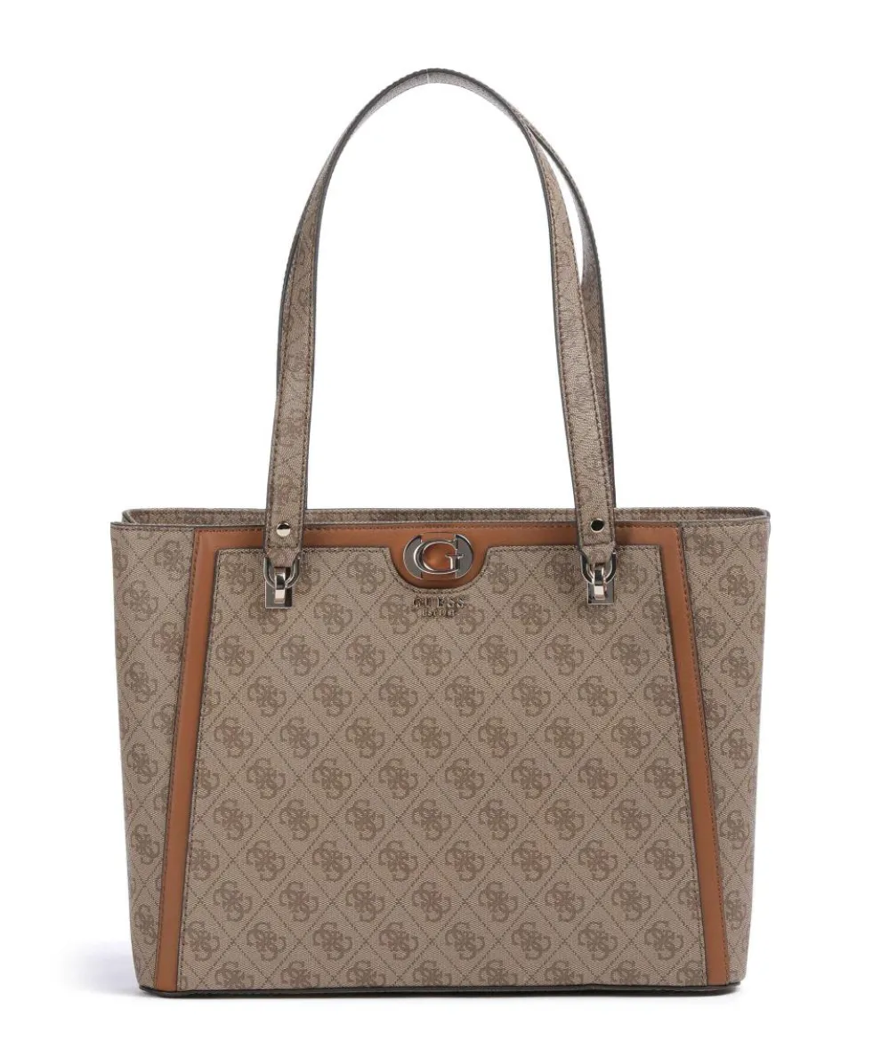 Orlina 4G Logo Shopper Lederimitat braun