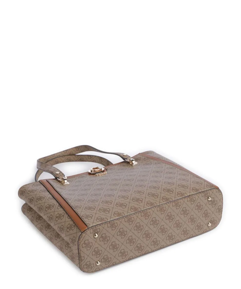 Orlina 4G Logo Shopper Lederimitat braun