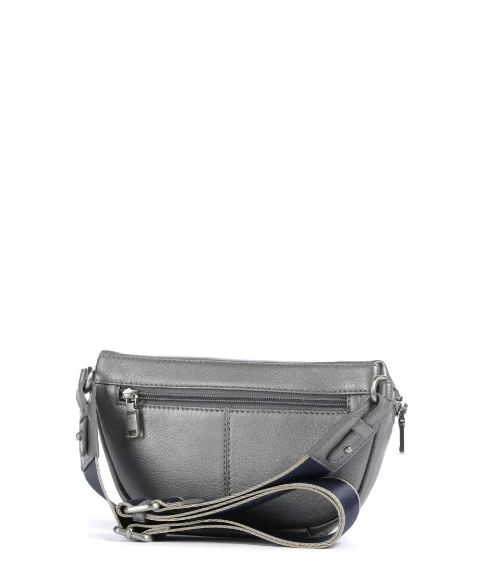 Osaka Gürteltasche genarbtes Rindsleder silber