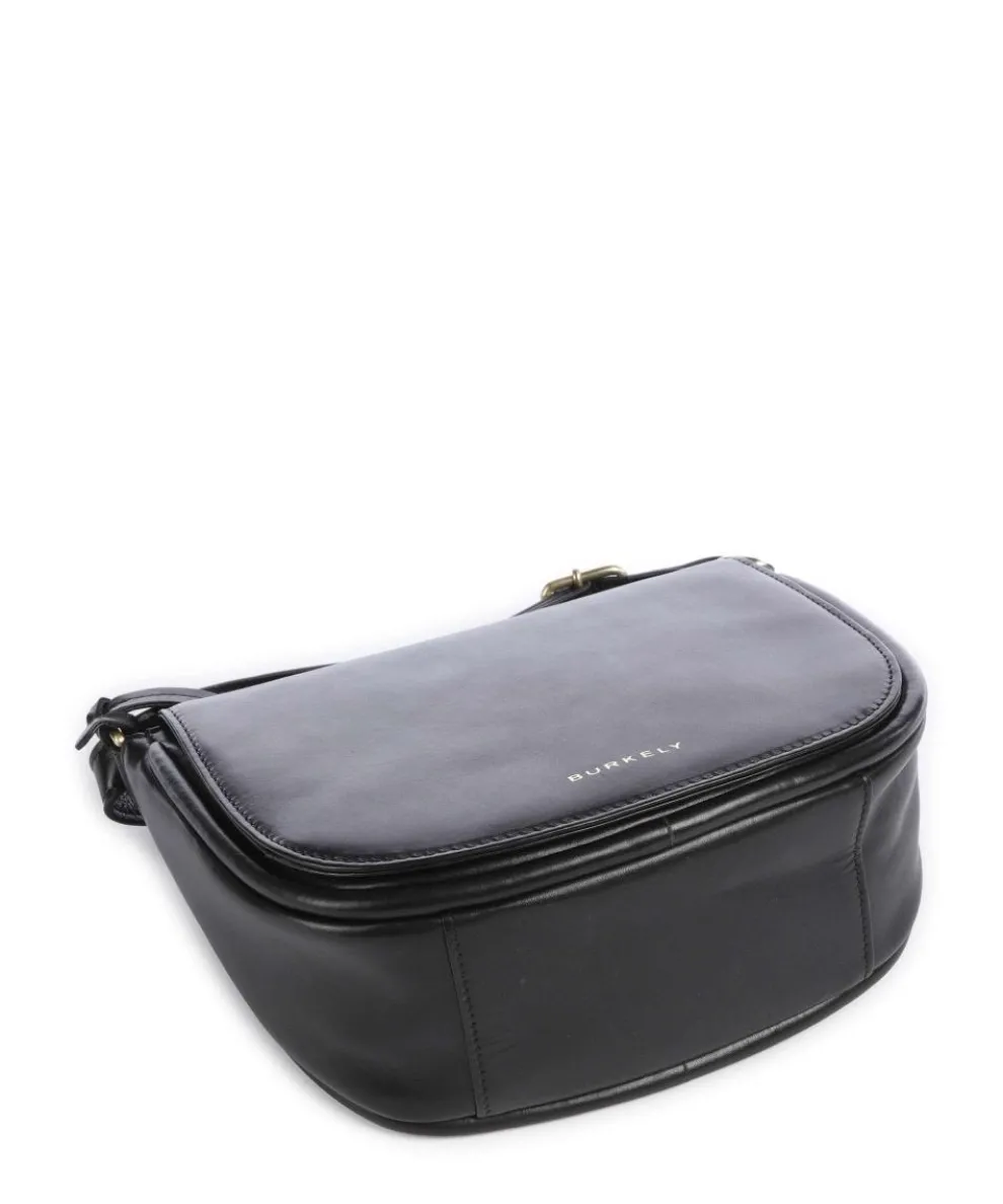 Vintage Veda Umhängetasche fein genarbtes Leder schwarz