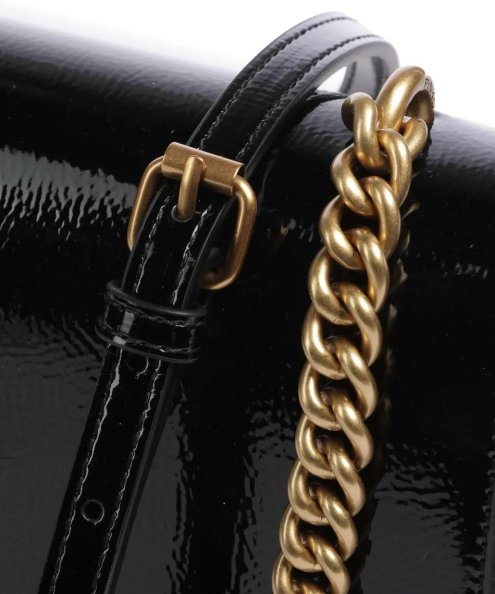 Love One Classic Umhängetasche Lederimitat schwarz