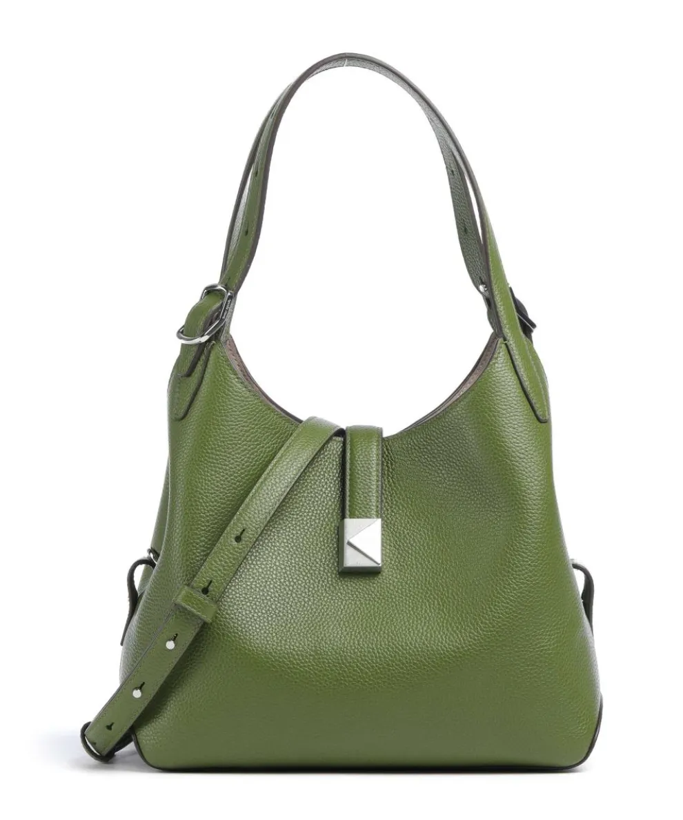 Deco Beuteltasche genarbtes Rindsleder khaki