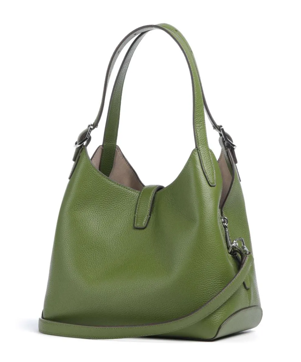 Deco Beuteltasche genarbtes Rindsleder khaki