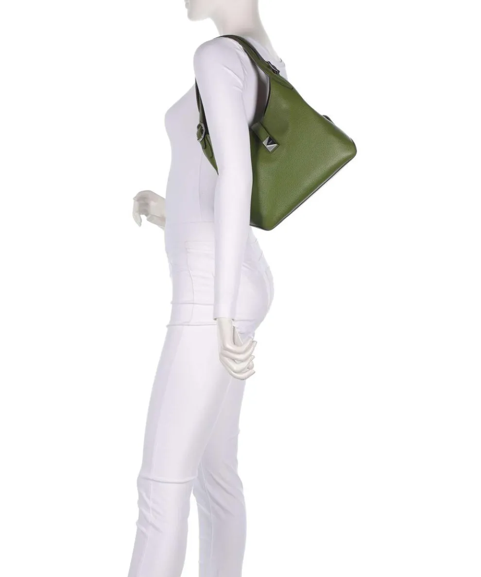 Deco Beuteltasche genarbtes Rindsleder khaki