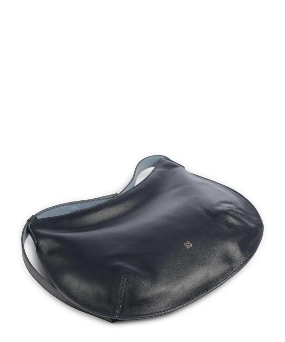 Hispani Beuteltasche fein genarbtes Leder navy