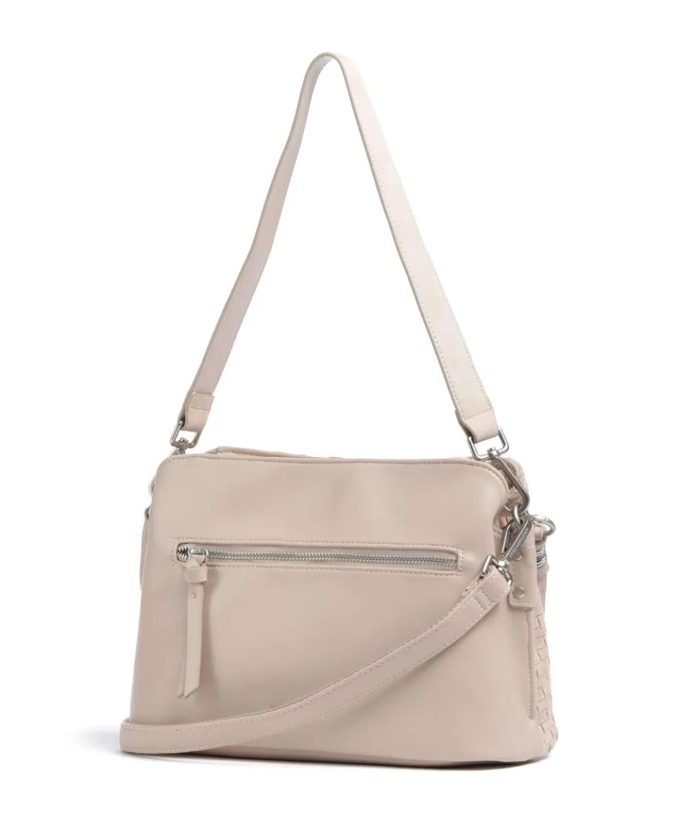 Weave Harmony Schultertasche aufgerautes Leder nude