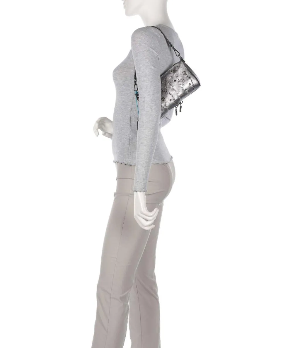 Oceania Pepita Handtasche Kalbsleder silber