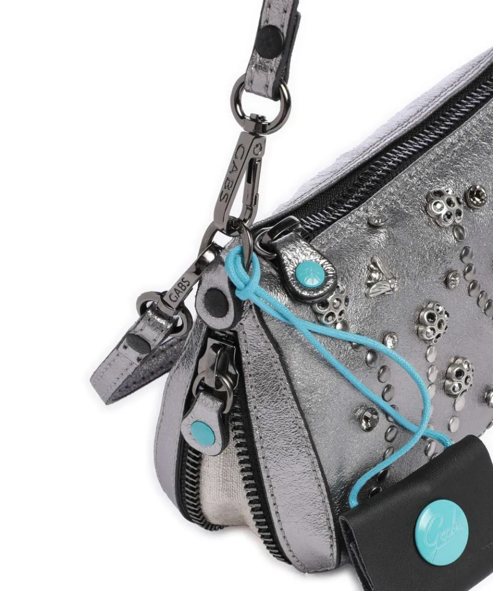 Oceania Pepita Handtasche Kalbsleder silber