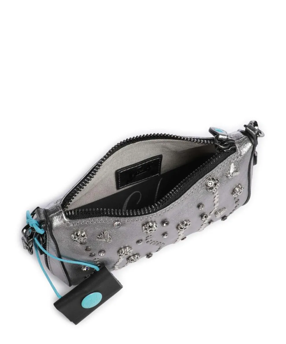 Oceania Pepita Handtasche Kalbsleder silber