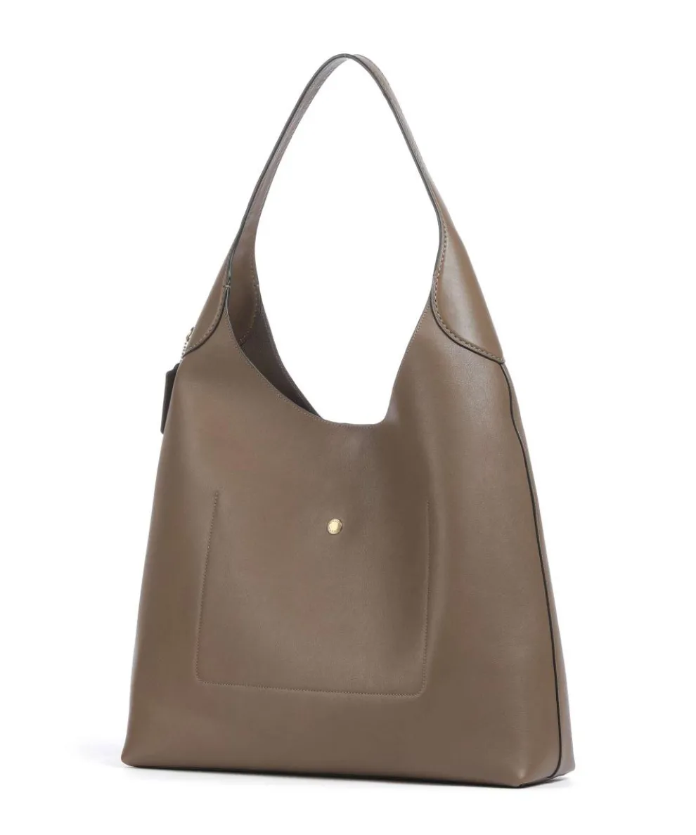 Brooklyn 39 Beuteltasche genarbtes Leder braun