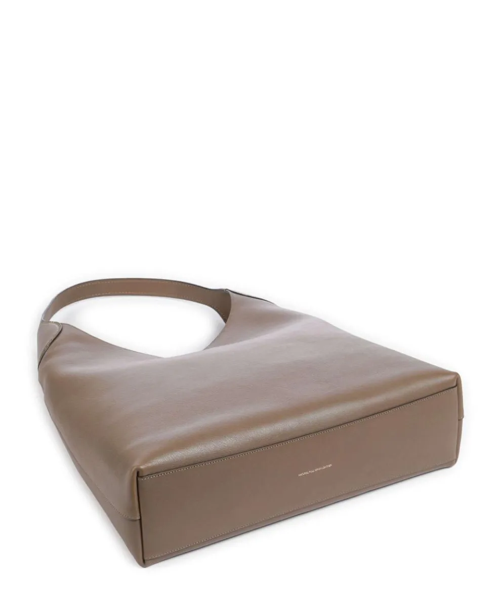 Brooklyn 39 Beuteltasche genarbtes Leder braun