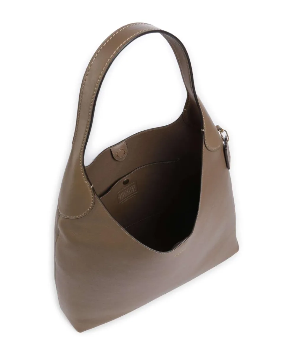 Brooklyn 39 Beuteltasche genarbtes Leder braun