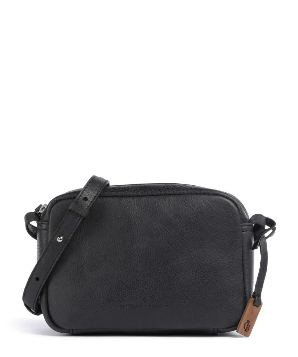 Carisma Umhängetasche genarbtes Rindsleder schwarz