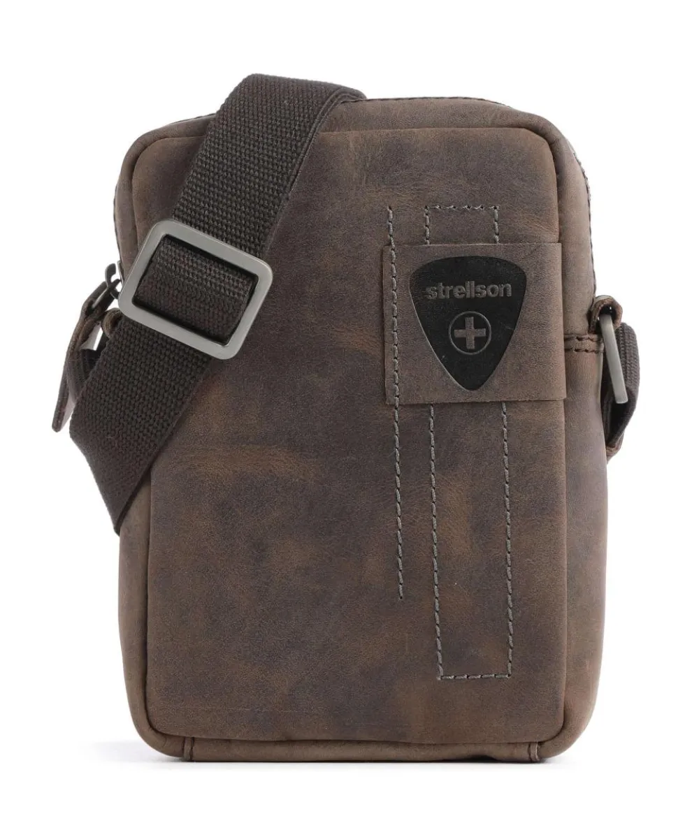 Richmond Umhängetasche fein genarbtes Rindsleder dunkelbraun