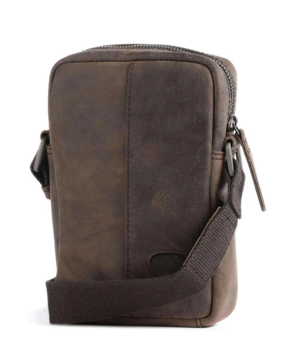 Richmond Umhängetasche fein genarbtes Rindsleder dunkelbraun