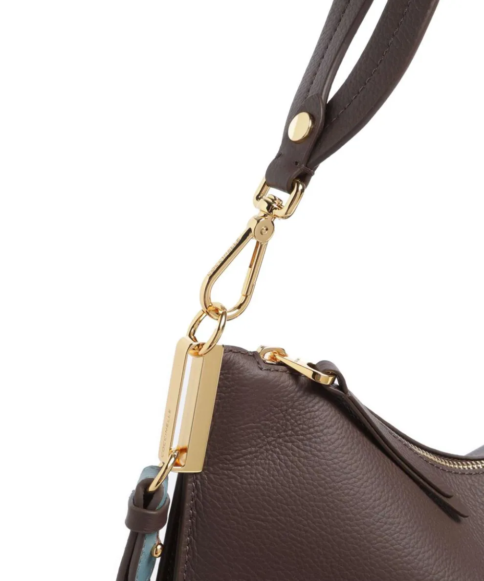 Sunup Beuteltasche genarbtes Rindsleder dunkelbraun