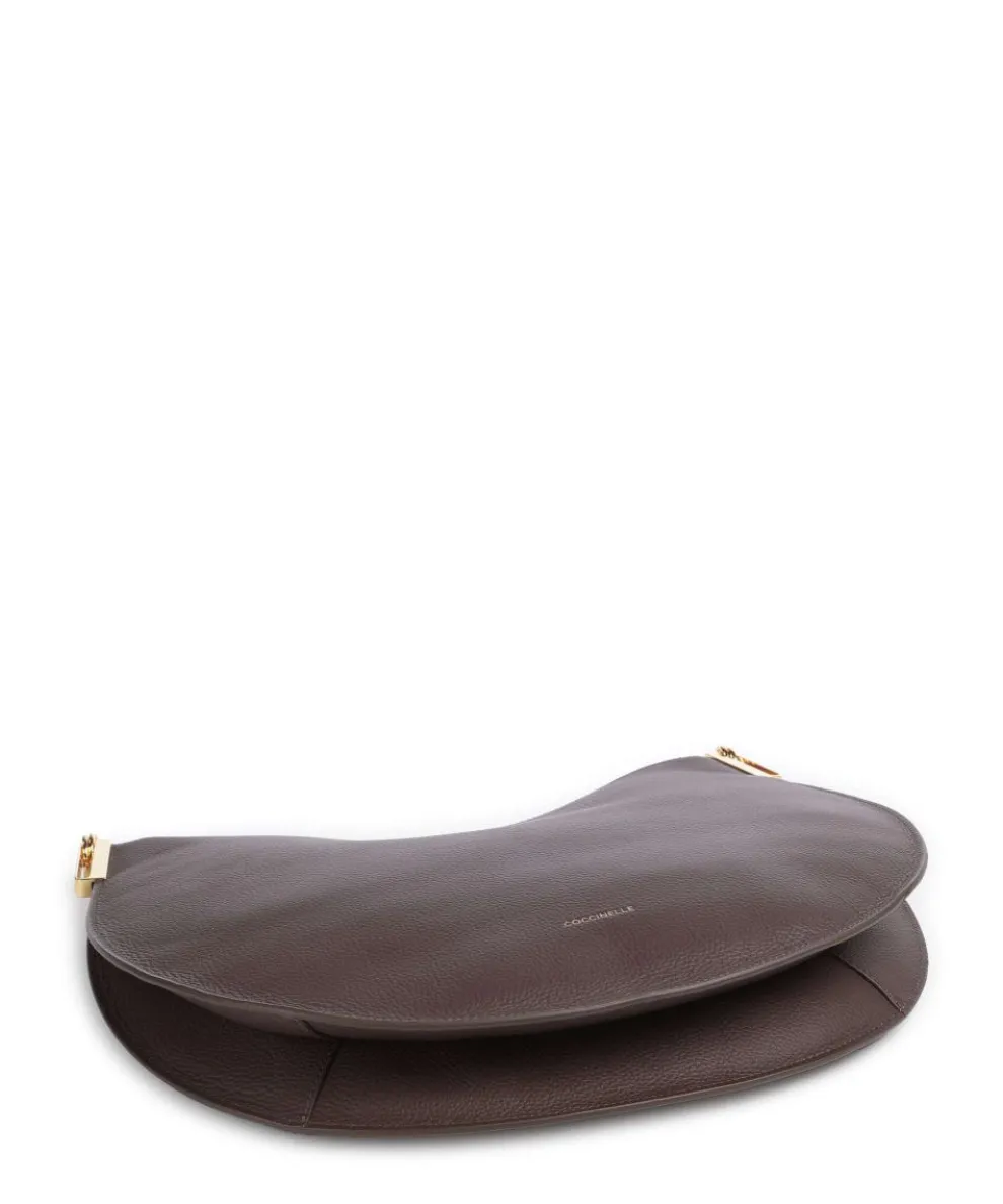 Sunup Beuteltasche genarbtes Rindsleder dunkelbraun