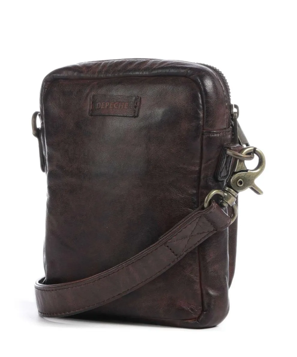 Power Field Umhängetasche Schafsleder dunkelbraun