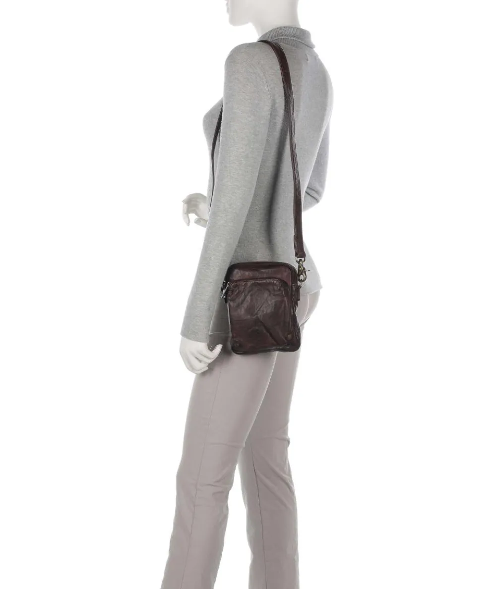 Power Field Umhängetasche Schafsleder dunkelbraun