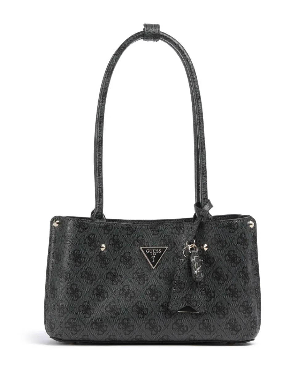 Meridian 4G Logo Schultertasche Lederimitat anthrazit