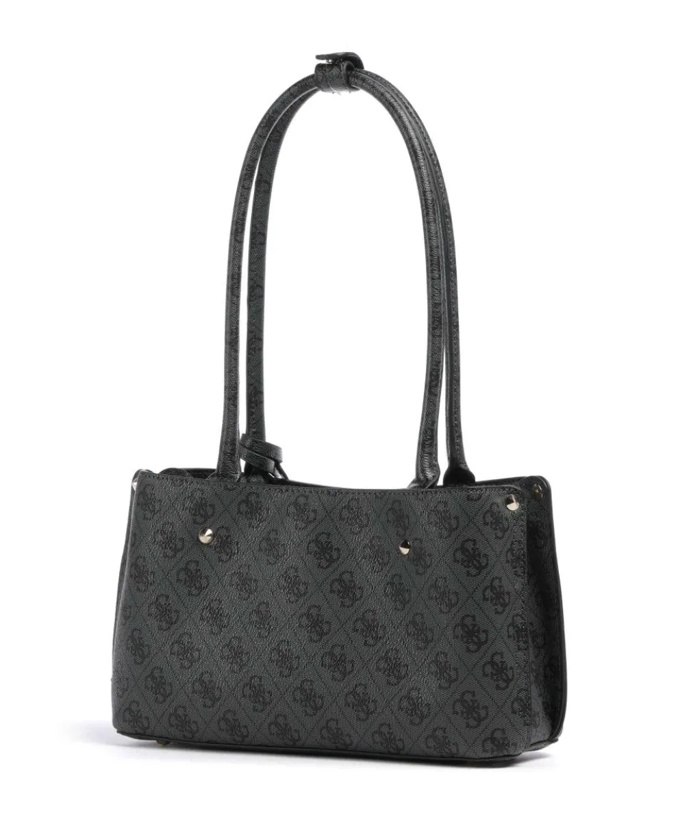 Meridian 4G Logo Schultertasche Lederimitat anthrazit