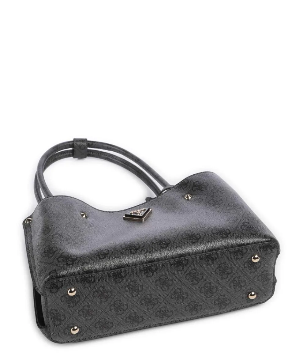 Meridian 4G Logo Schultertasche Lederimitat anthrazit