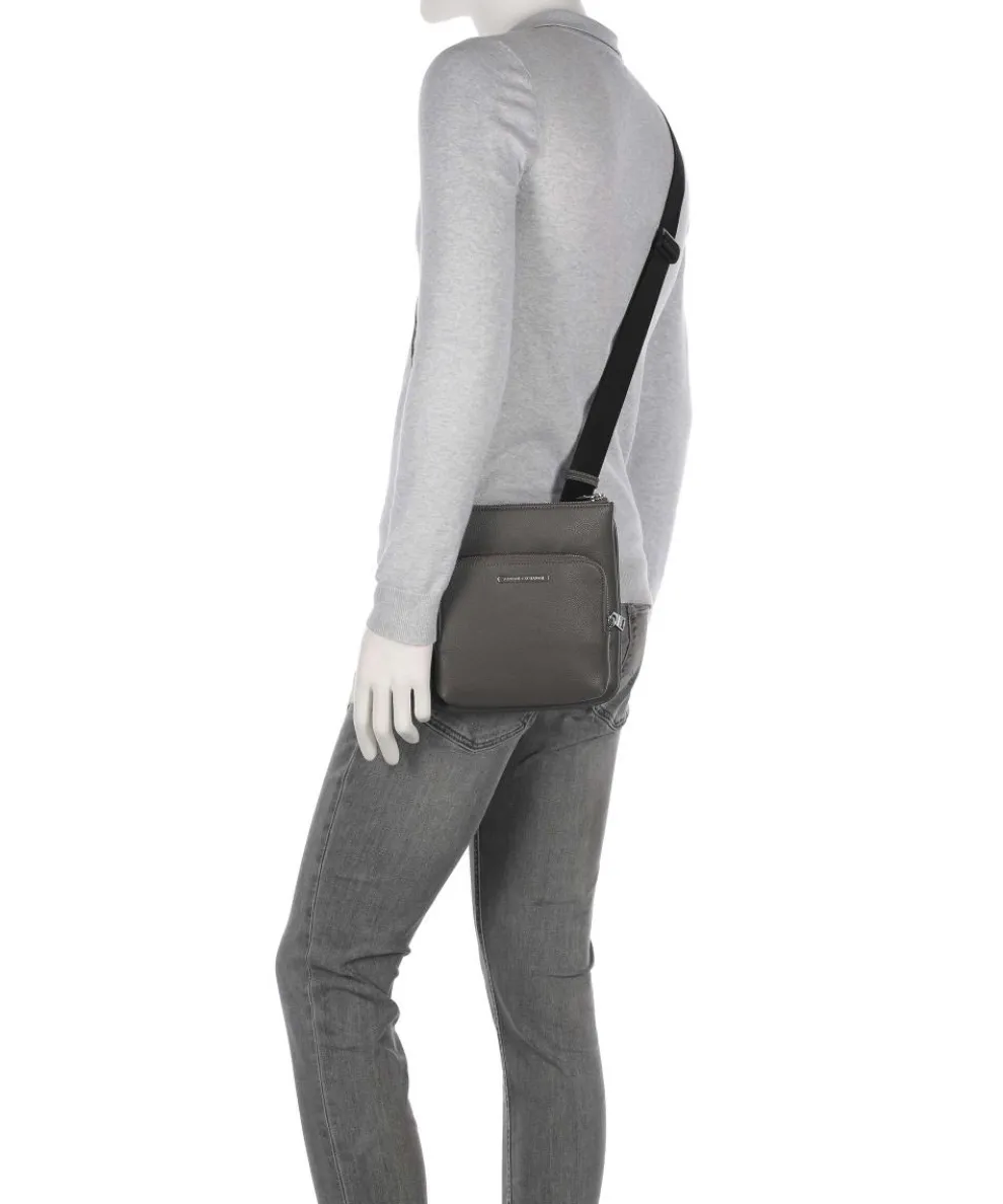 Okinawa Umhängetasche Lederimitat dunkelgrau