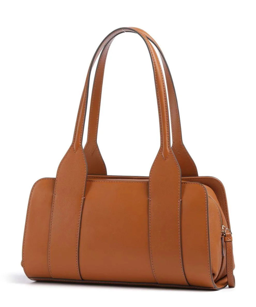 Elena Schultertasche fein genarbtes Rindsleder cognac