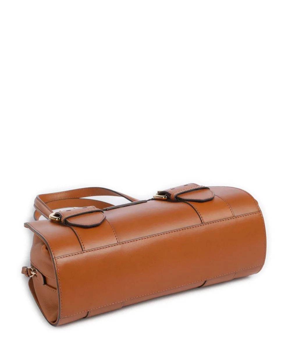 Elena Schultertasche fein genarbtes Rindsleder cognac
