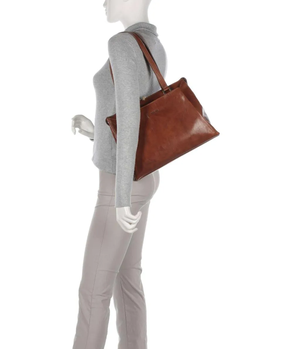 Crown Shopper fein genarbtes Rindsleder braun