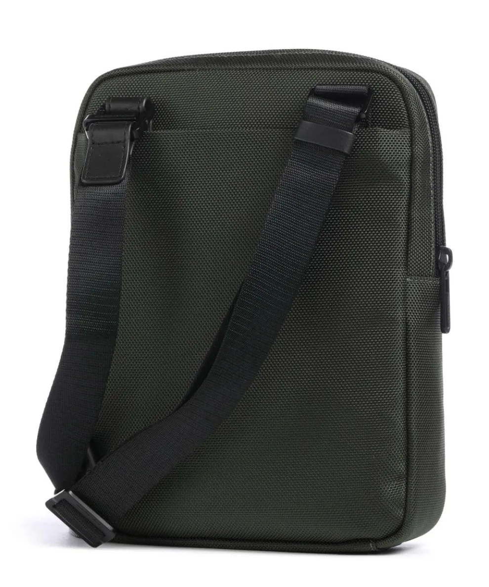 Brief 2 Umhängetasche recyceltes Nylon dunkelgrün