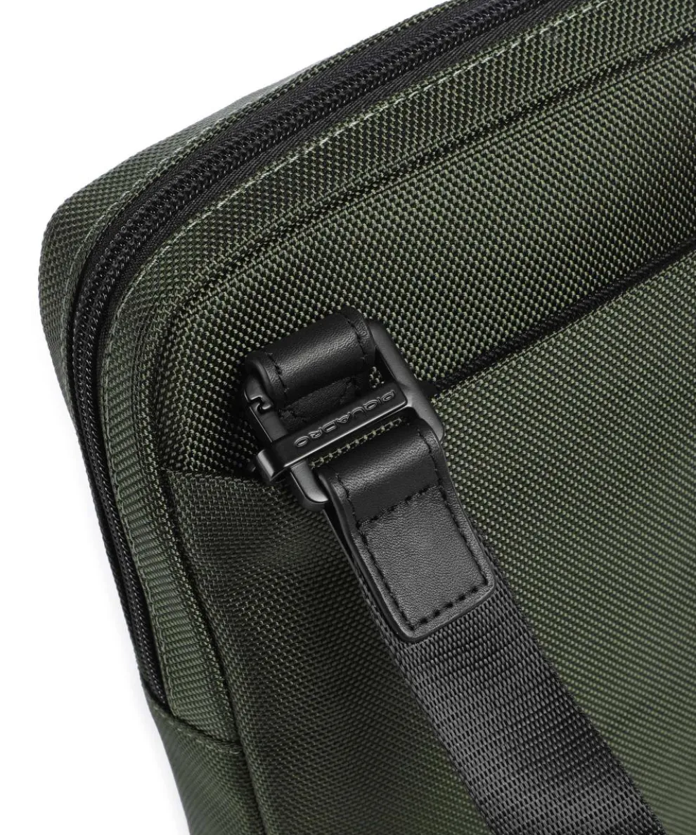 Brief 2 Umhängetasche recyceltes Nylon dunkelgrün