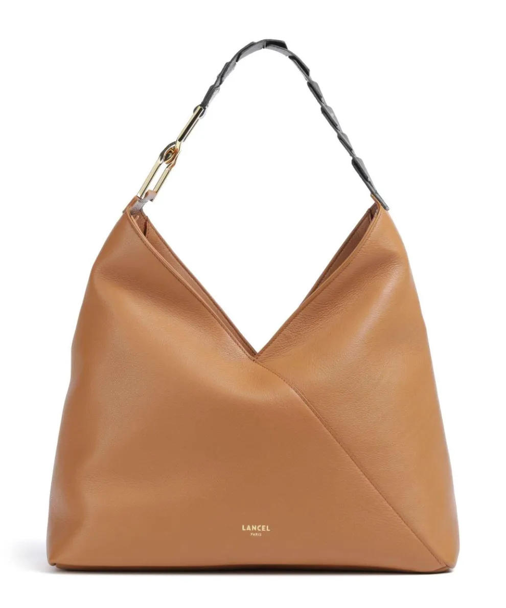 Pagode L Beuteltasche genarbtes Rindsleder braun