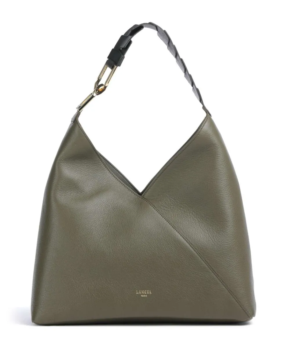 Pagode L Beuteltasche genarbtes Rindsleder khaki