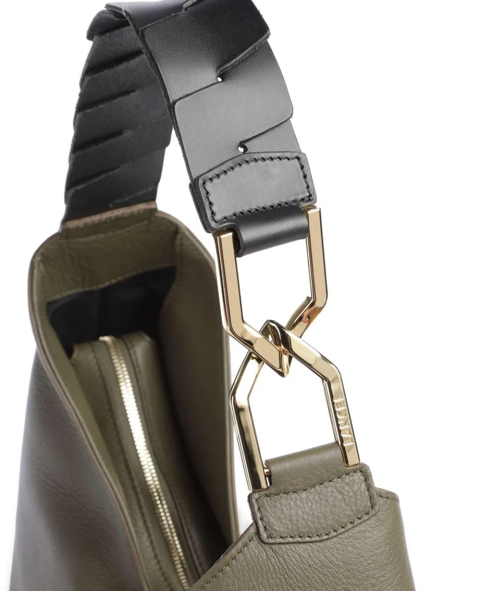 Pagode L Beuteltasche genarbtes Rindsleder khaki