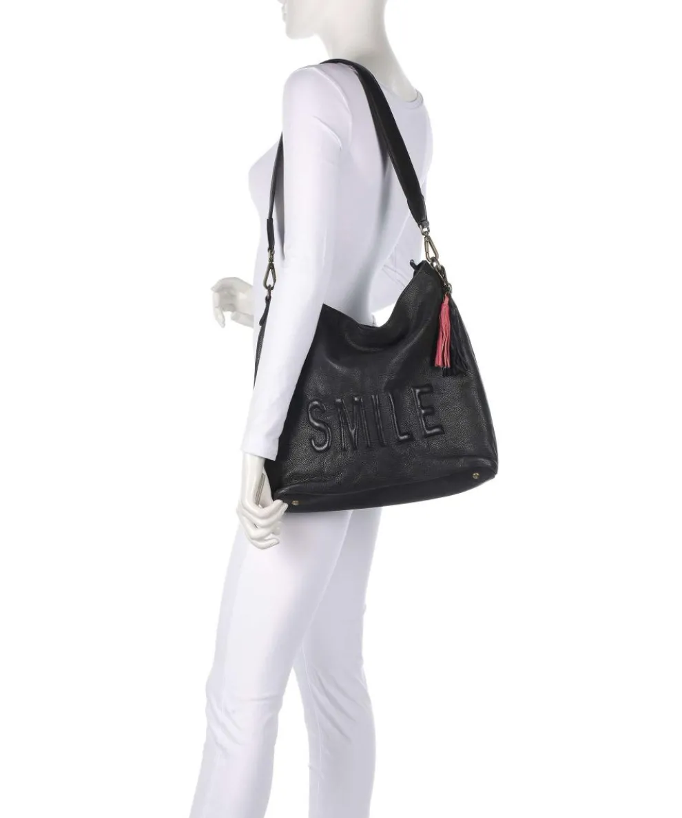 Paoliweg 2 Beuteltasche genarbtes Rindsleder schwarz