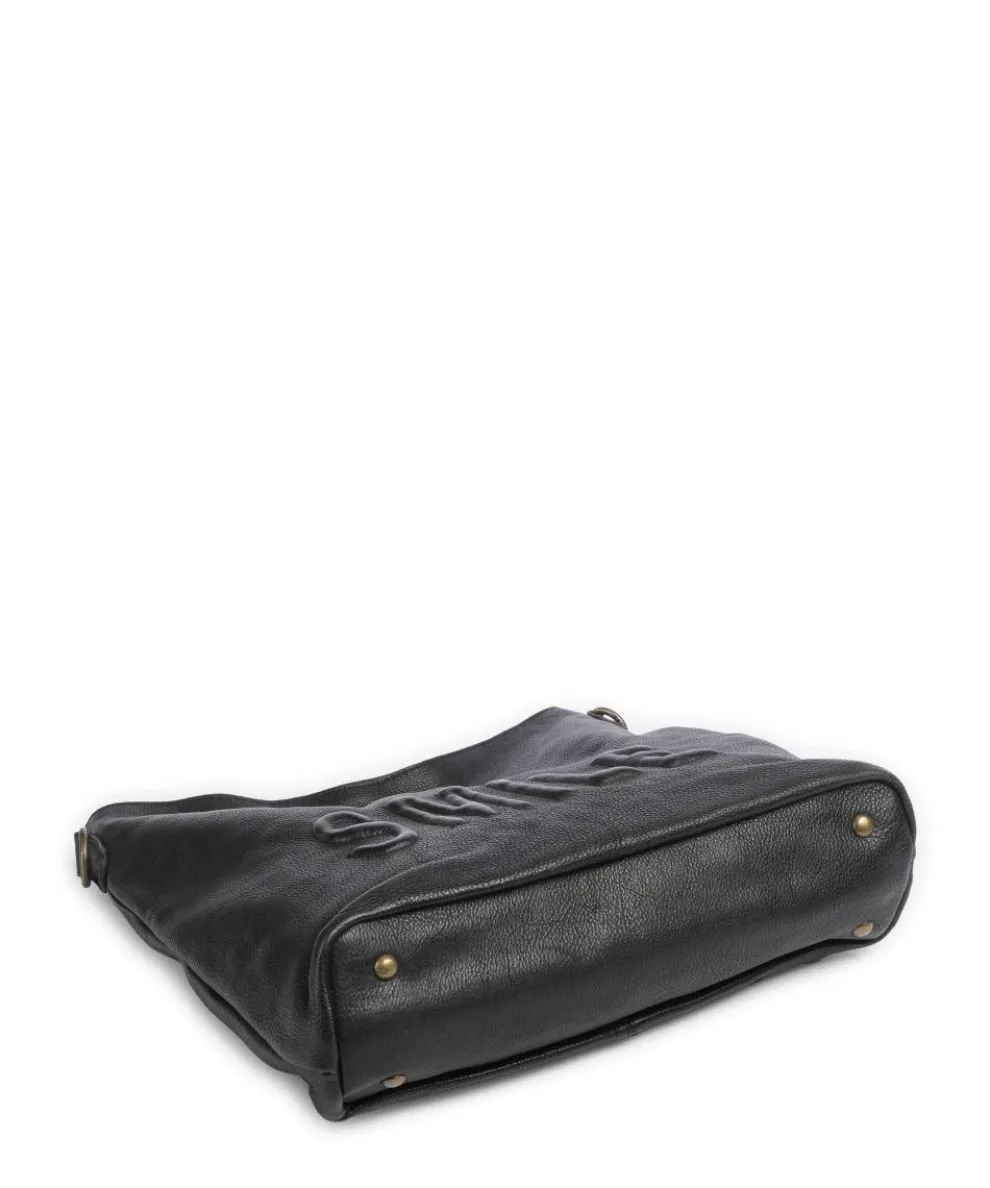 Paoliweg 2 Beuteltasche genarbtes Rindsleder schwarz