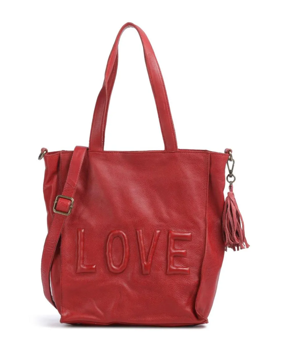 Paoliweg 1 Shopper genarbtes Rindsleder rot