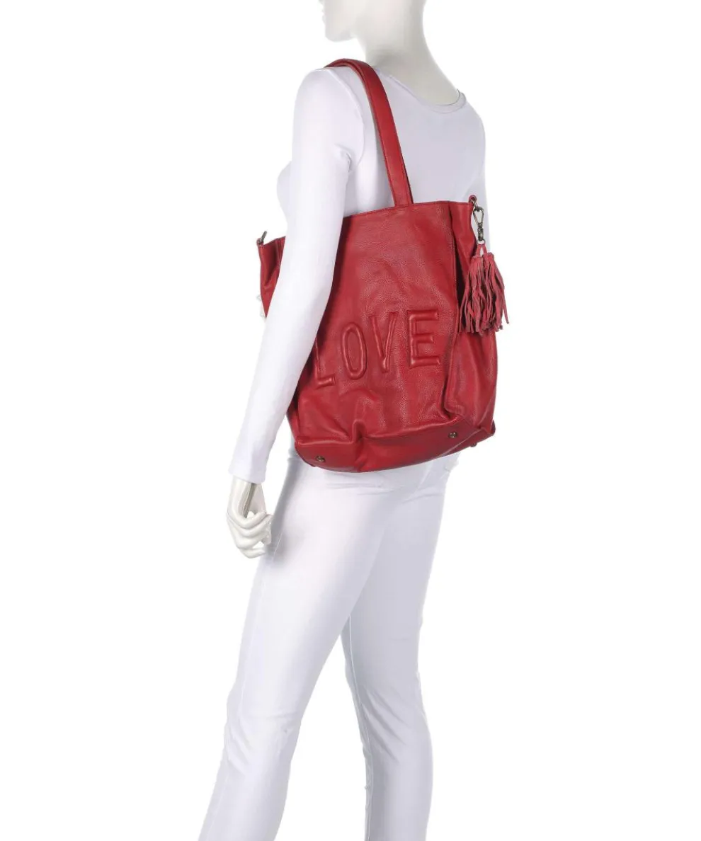 Paoliweg 1 Shopper genarbtes Rindsleder rot