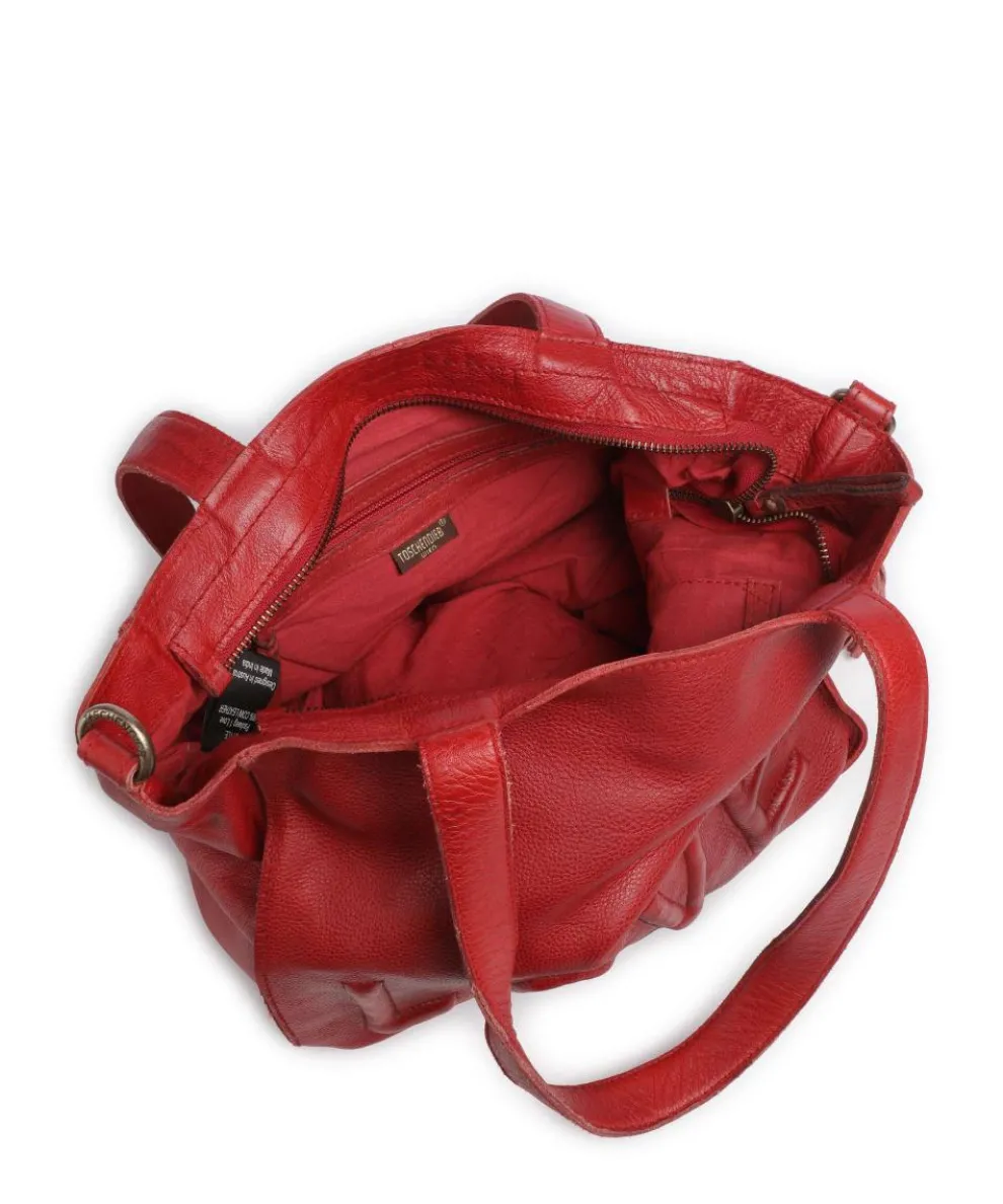 Paoliweg 1 Shopper genarbtes Rindsleder rot
