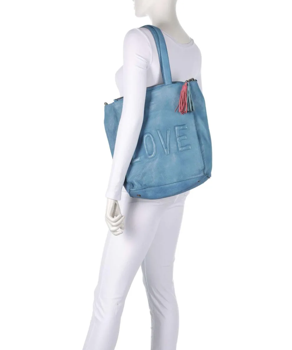 Paoliweg 1 Shopper genarbtes Rindsleder blau