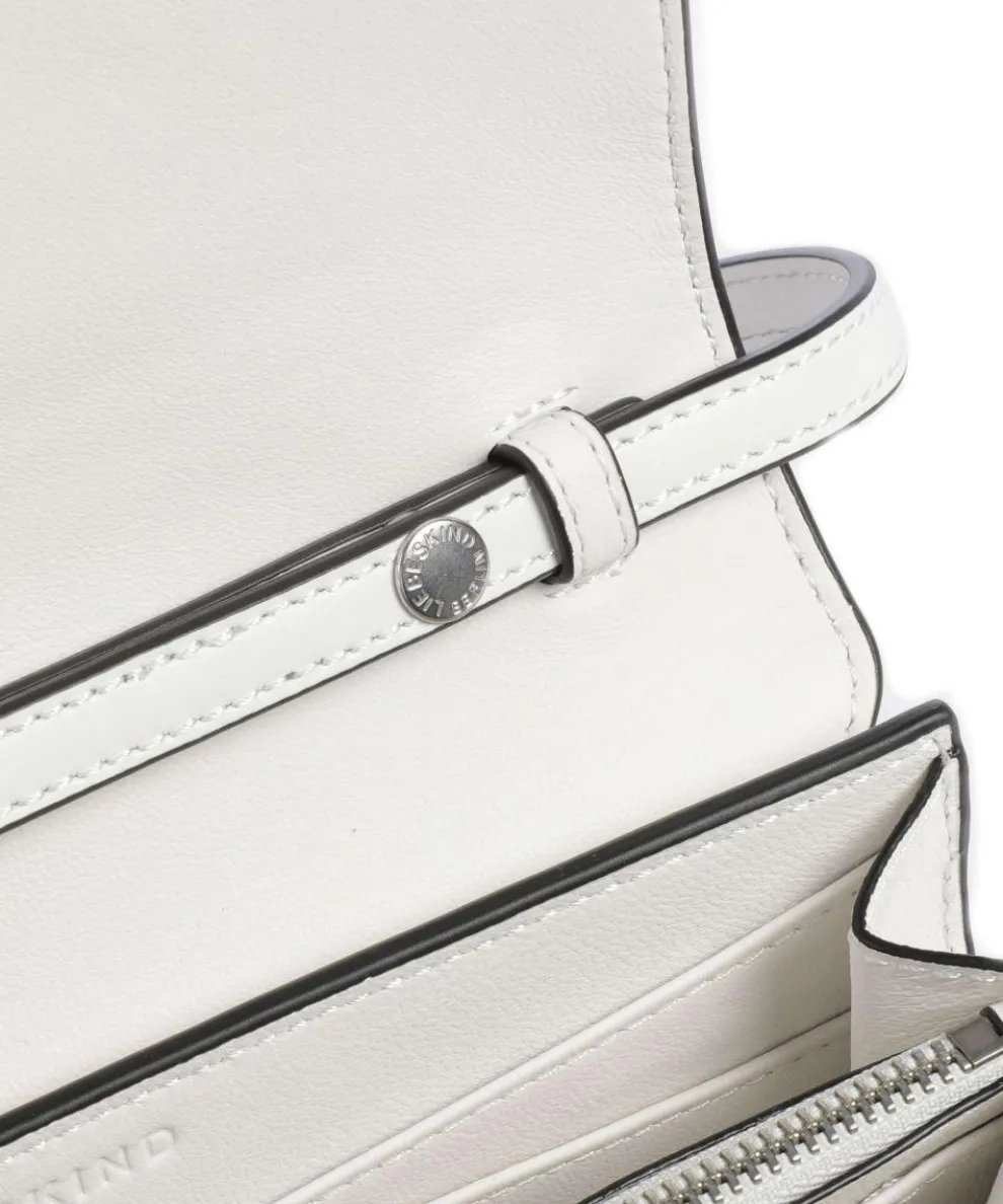 Paper Bag Logo Carter XS Umhängetasche glattes Leder elfenbein